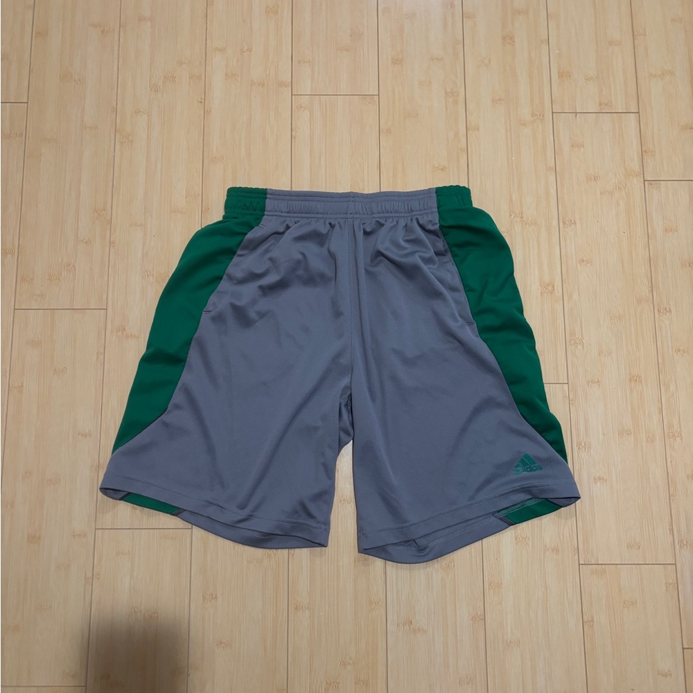 Adidas Men's Athletic Shorts in Gray and Green